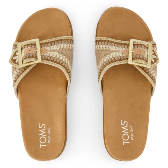 TOMS Marin Slide Textiel Dames Amandel Multi Sandalen - Image 4