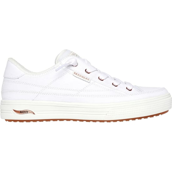 Skechers Arch Fit Arcade - Tot Ziens Katoenen Dames Witte Sneakers - Image 5