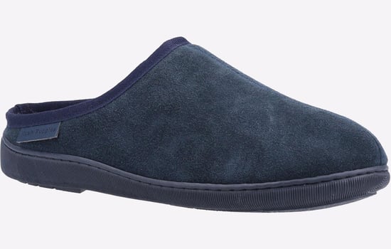 Hush Puppies Ashton Suède Heren Pantoffels In Marineblauw - Image 2