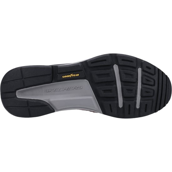 Skechers Global Jogger Leren Heren Bordeauxrode Sneakers - Image 3