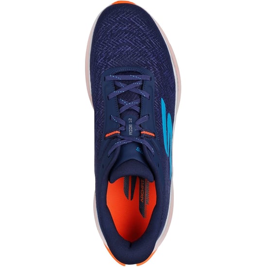 Skechers Performance GO RUN Ride 12 Textiel Heren Navy/Oranje Sneakers - Image 3