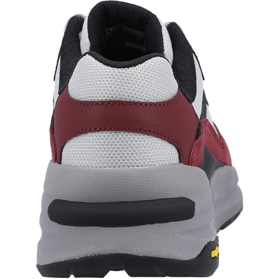 Skechers Global Jogger Leren Heren Bordeauxrode Sneakers - Image 5