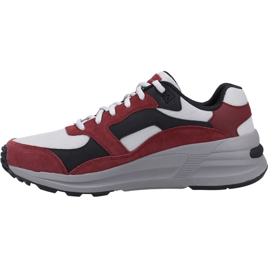 Skechers Global Jogger Leren Heren Bordeauxrode Sneakers - Image 6