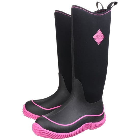 Muck Boots Hale Rubberen Zwarte/Roze Regenlaarzen - Image 6