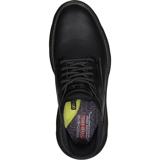 Skechers Garza Gervin Leren Heren Zwarte Veterschoenen - Image 3