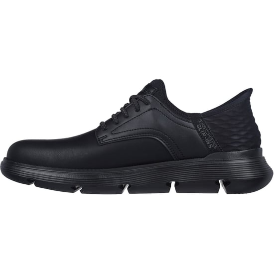 Skechers Garza Gervin Leren Heren Zwarte Veterschoenen - Image 4