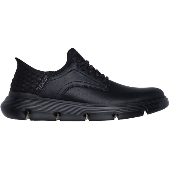 Skechers Garza Gervin Leren Heren Zwarte Veterschoenen - Image 5