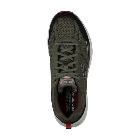 Skechers Oak Canyon Verketta Leren Heren Sneakers Olijf/Zwart - Image 3