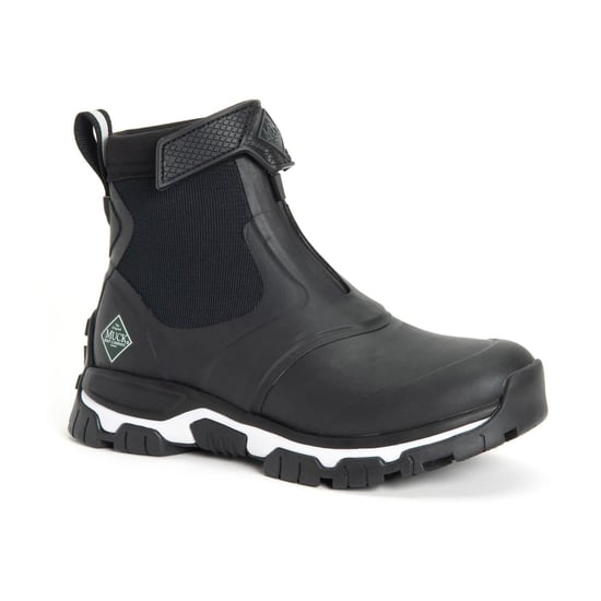 Muck Boots Apex Mid Zip Rubber Zwart/Wit Wellingtonlaarzen - Image 1