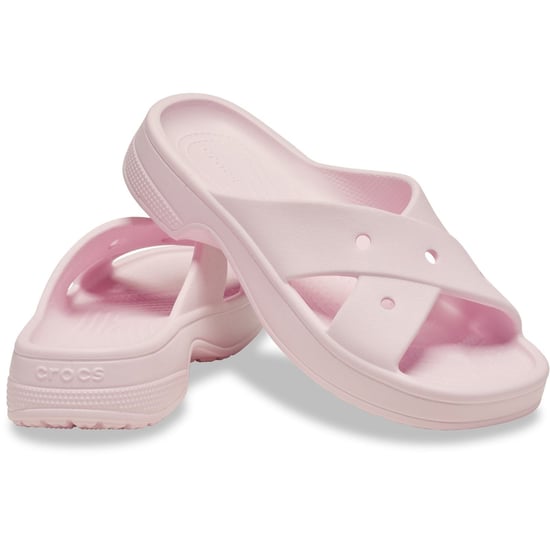 Crocs Classic Cross Strap Thermoplastische Dames Roze Melk Sandalen - Image 3