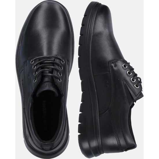 Hush Puppies Triton Zwarte Leren Veterschoenen Voor Heren - Image 6