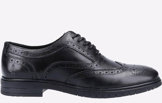 Hush Puppies Santiago Zwarte Leren Veterschoenen Voor Heren - Image 1