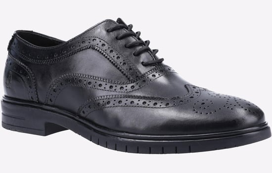 Hush Puppies Santiago Zwarte Leren Veterschoenen Voor Heren - Image 2