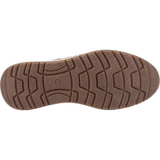Hush Puppies Cole Leder Heren Kaki/Marine/Tan Leer Mix Instappers - Image 3