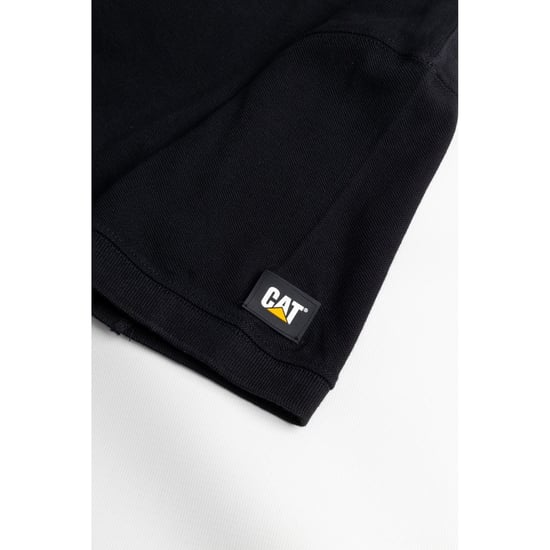 Caterpillar Essentials Katoenen Zwart Polo Shirt voor Mannen - Image 4
