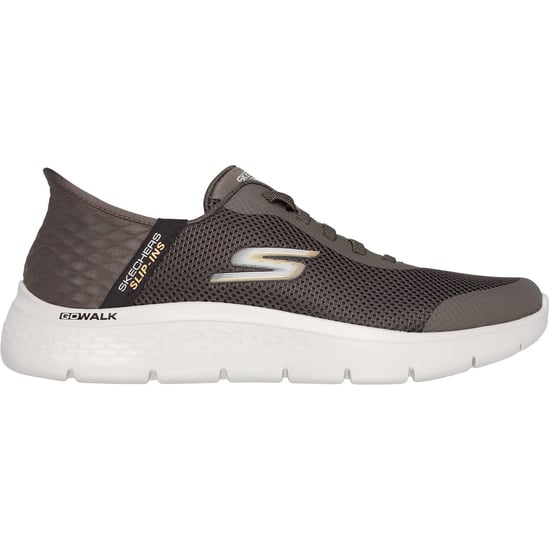 Skechers GO WALK Flex Hands Up Textiel Heren Bruine Sneakers - Image 5