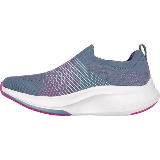 Skechers GO WALK Max Walker Sally Textiel Dames Charcoal/Paarse Sneakers - Image 4
