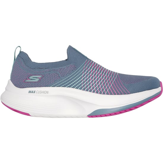 Skechers GO WALK Max Walker Sally Textiel Dames Charcoal/Paarse Sneakers - Image 5