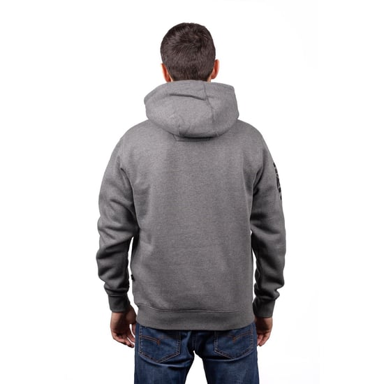 Caterpillar Handelsmerk Banner Katoenen Grijze Hooded Sweatshirt voor Mannen - Image 2