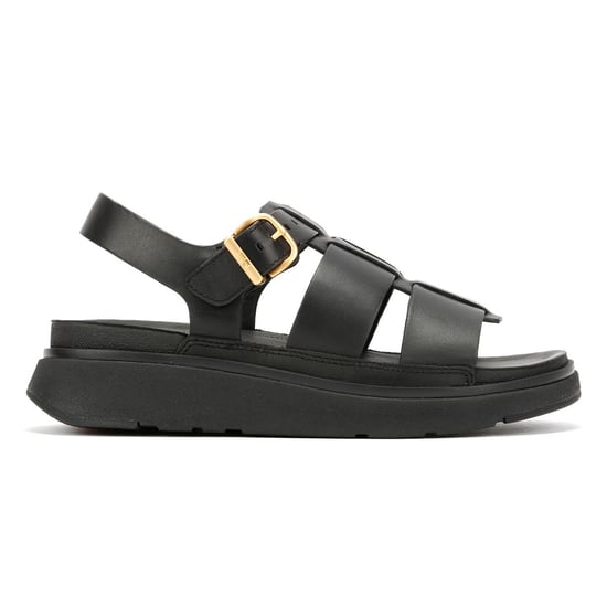 FitFlop GEN-FF Visserslederen Dames Zwarte Sandalen - Image 5