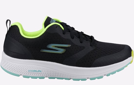 Skechers GO RUN Consistent - Intensify-X Textiel Dames Zwarte/Lime Sneakers - Image 1