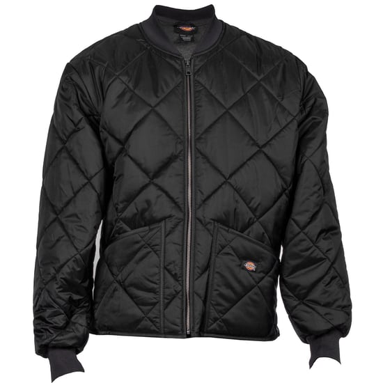 Dickies Diamond Heren Zwarte Gequilte Jas - Image 3