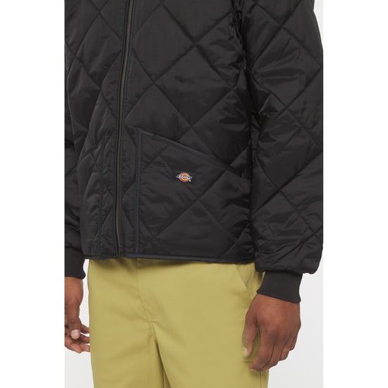 Dickies Diamond Heren Zwarte Gequilte Jas - Image 5