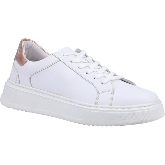 Hush Puppies Camille Leren Damestrainers Wit - Image 1