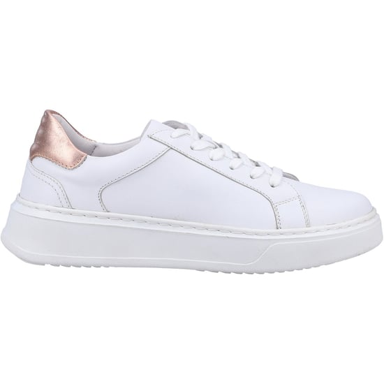 Hush Puppies Camille Leren Damestrainers Wit - Image 4