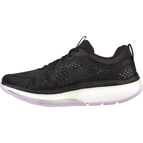 Skechers Go Walk Workout Walker Outpace Polyester Dames Zwarte/Lavendel Sneakers - Image 5