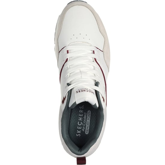 Skechers Uno - Retro One Leren Herenschoenen Wit/Grijs - Image 3