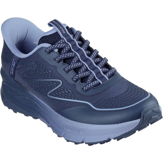 Skechers Switch Back Mist Textiel Dames Marineblauwe Wandelschoenen - Image 1