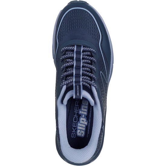 Skechers Switch Back Mist Textiel Dames Marineblauwe Wandelschoenen - Image 3