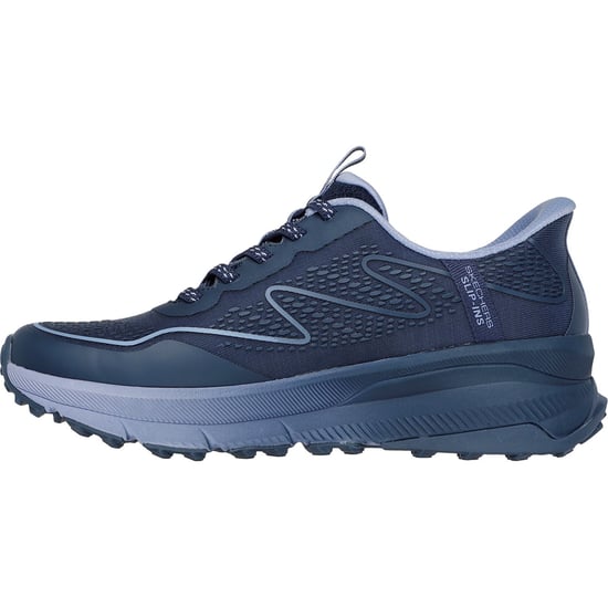 Skechers Switch Back Mist Textiel Dames Marineblauwe Wandelschoenen - Image 4