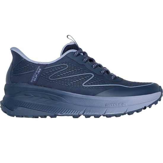 Skechers Switch Back Mist Textiel Dames Marineblauwe Wandelschoenen - Image 5