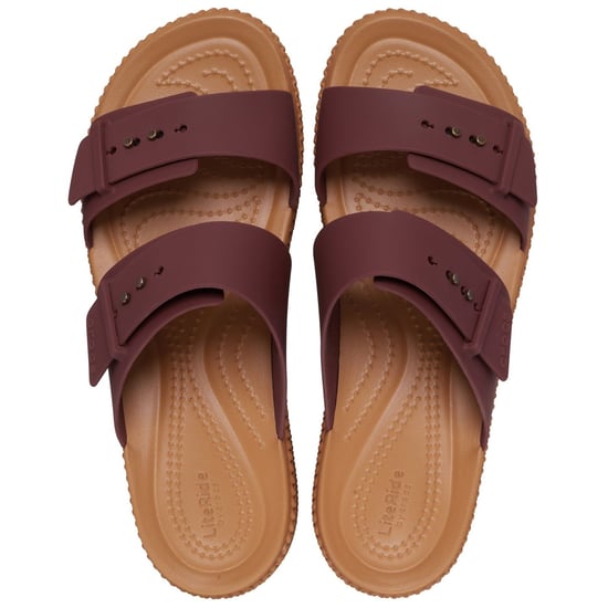 Crocs Brookly Buckle Low Thermoplastische Dames Sandalen in Donker Kleigrijs - Image 4