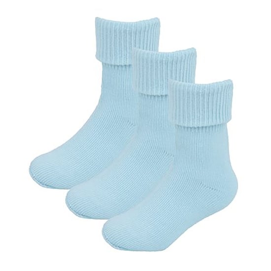 Set van 6 babysokken van katoen met omgeslagen bovenkant - Blauw - Image 3