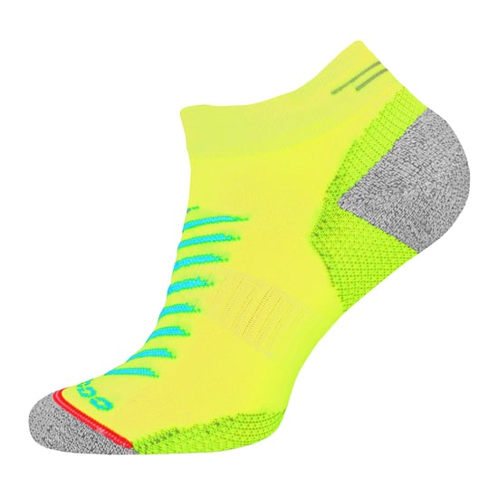 Hi Viz hardloopsokken | Comodo | Lichtgewicht Anti Blaar Sportsokken | Reflecterende Coolmax-sokken - Neon Geel - Image 3