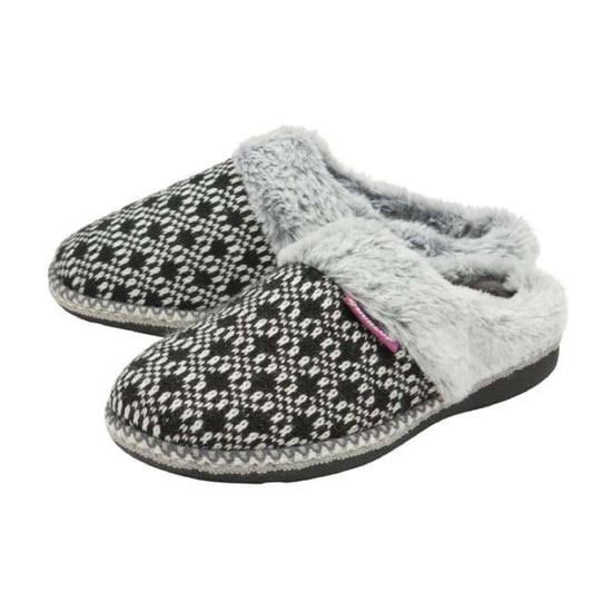 Dames Cosy Memory Foam Open Back Gebreide Slippers - Image 2