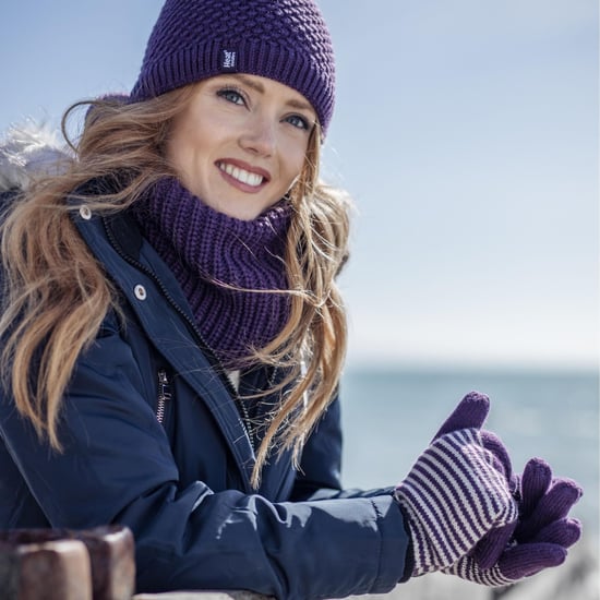 Dames Winter Fleece Gevoerde Thermische Nekwarmer - Paars - Image 4