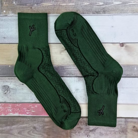 2 paar katoenen wandelsokken voor heren voor wandelschoenen - Groente - Image 3