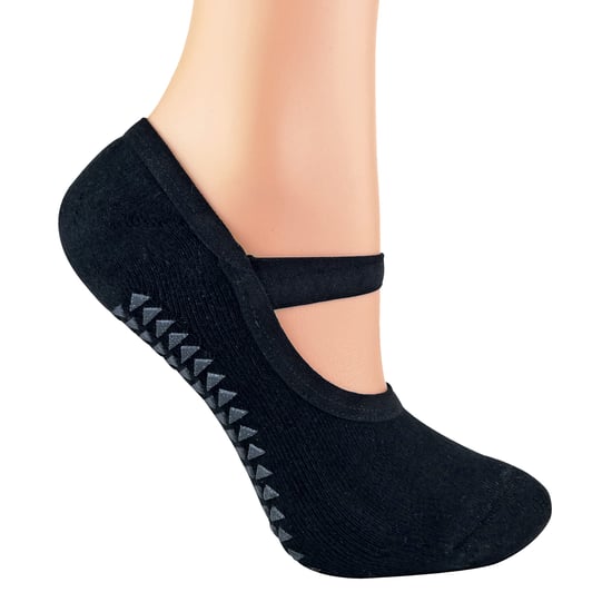 Set van 2 antislip yogasokken voor dames met bandjes - Zwart - Image 3