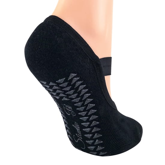 Set van 2 antislip yogasokken voor dames met bandjes - Zwart - Image 4
