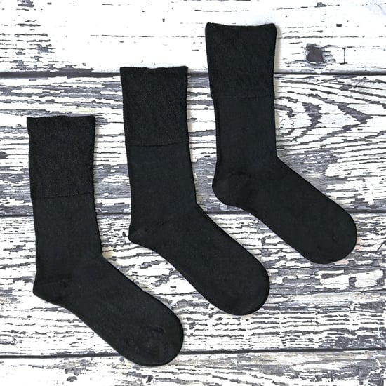 Set van 3 sokken zonder elastiek thermo diabetische sokken voor heren - Blauw - Image 3