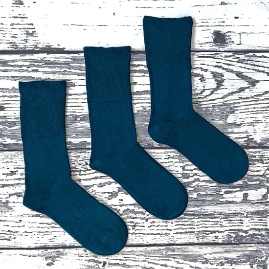 Set van 3 sokken zonder elastiek thermo diabetische sokken voor heren - Blauw - Image 4
