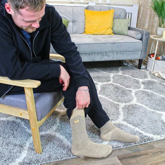 THMO - Fleece gevoerde thermo wintersokken voor heren - Beige - Image 3