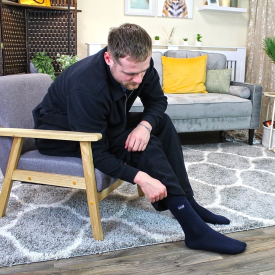 THMO - Fleece gevoerde thermo wintersokken voor heren - Marine - Image 4