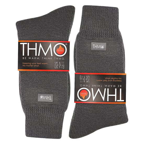 THMO - Fleece gevoerde thermo wintersokken voor heren - Houtskool - Image 2