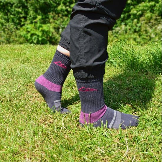 Set van 3 wandelsokken van katoen met gewatteerde zool voor dames - SBLS031CHA - Image 4