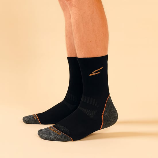 Comodo - Gedempte Hiel & Teen Bamboe Wandelsokken - Zwart - Oranje - Image 3
